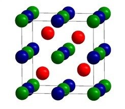 <p style="text-align: justify;"><strong>Figure 1:</strong> <em>Half-Heusler structure with general composition XYZ (C1<sub>b</sub> or MgAgAs structure type) crystallizing in the cubic space group F43m (216)).</em></p>