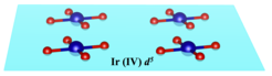 Square-planar iridate discovered in Na4IrO4 with the unusual d5 configuration.