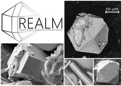 Scanning electron microscopy images of novel intermetallic compounds, grown by the various synthesis techniques. Design and characterization of similar unconventional materials, along with the improvement of their quality, will be the main focus of the REALM group.