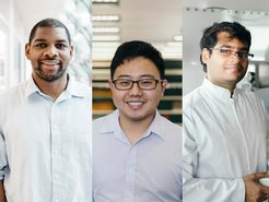 The three scienstists: Jacob Gayles, Chenguang Fu, and Kaustuv Manna.