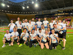 ... at the finish
